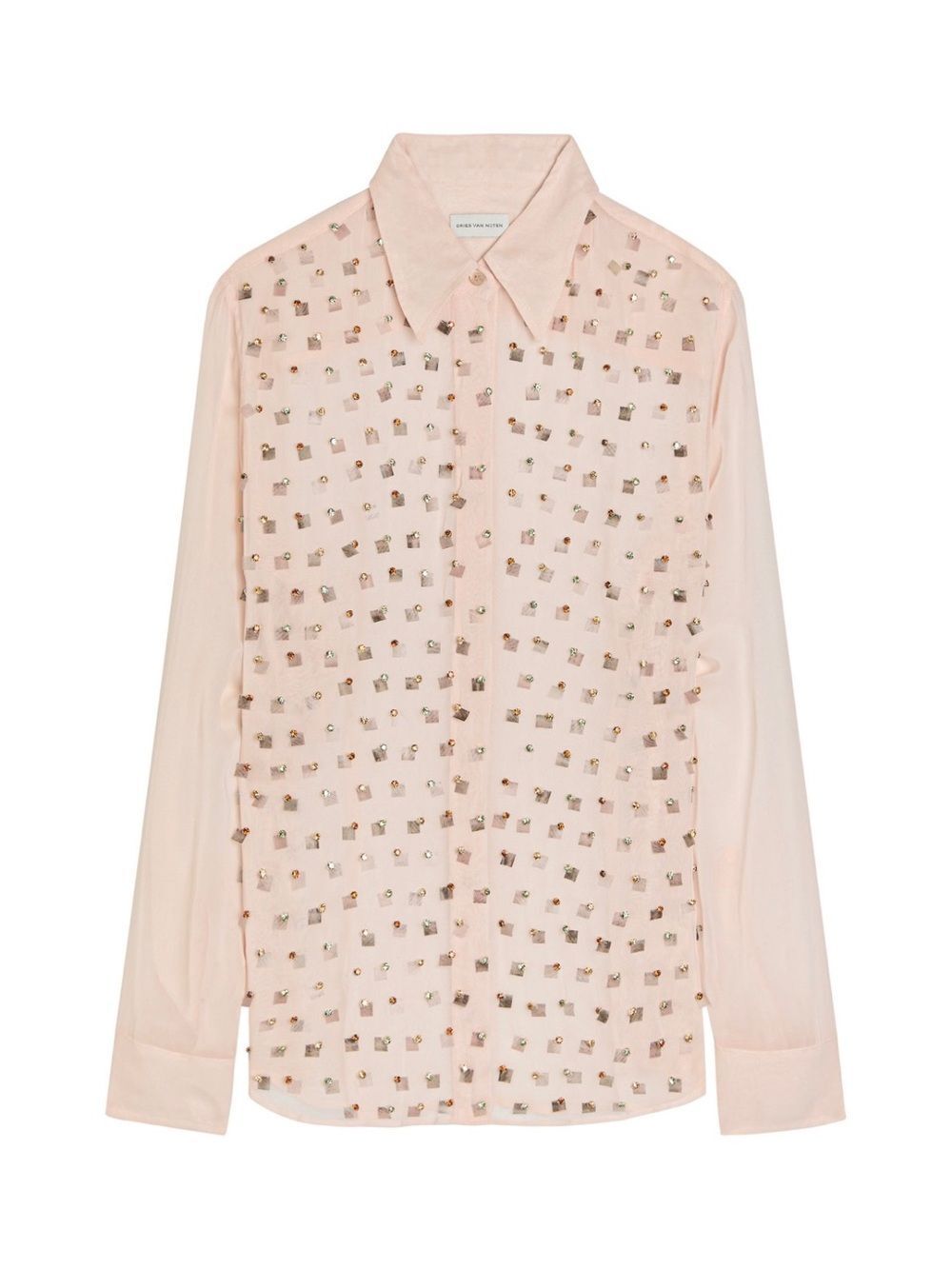 Dries Van Noten rhinestone-embellished shirt size 38/ us size 6
